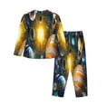 thumbnail image 2 of Bingfone Womens Pajama Sets Space Planet Print,Long Sleeve Loungewear Pajamas Set-Xx-Large, 2 of 9