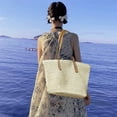 thumbnail image 5 of Straw Beach Tote Bag for Women Large Woven Shoulder Handbag Straw Bag for Summer Beach Vacation, 5 of 7
