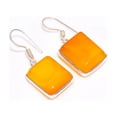 thumbnail image 3 of Yellow Chalcedony Earrings Gemstone Earrings Yellow Earrings 925 Sterling Silver Earrings for Women, 3 of 4