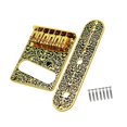 thumbnail image 1 of MERIGLARE Saddle Bridge Plate Replacement Part Sturdy Carved Pattern 3 Way Switch Control Plate for Electric Guitars golden, 1 of 7