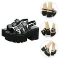 thumbnail image 4 of 1 par de sandalias de mujer con suela gruesa, sandalias creativas y sencillas, zapatos de verano negros, 4 of 5