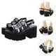 thumbnail image 4 of 1 par de sandalias de mujer con suela gruesa, sandalias creativas y sencillas, zapatos de verano negros, 4 of 5