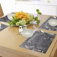 thumbnail image 4 of Ambesonne Urban Place Mats Set of 4, Road Intersection Paris, Standard Size, Grey White, 4 of 6