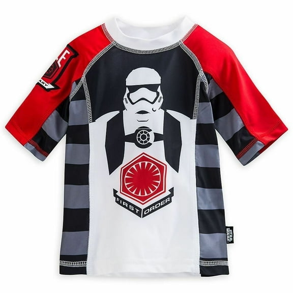 Disney Store Star Wars Stormtrooper Rash Guard Swim Shirt Boy Size 9/10