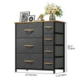 thumbnail image 2 of Uforic 7 Drawer Dresser Fabric Dressers for Sturdy Storage Tower with Steel Frame,Wooden Top,and Fabric Bins for Living Room,and Closet Gray, 2 of 5