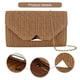 thumbnail image 1 of Bolso Playa Informal Con Solapa para Mujer Bandolera Correa Cadena Tejido Paja Hobo Elegante, 1 of 9
