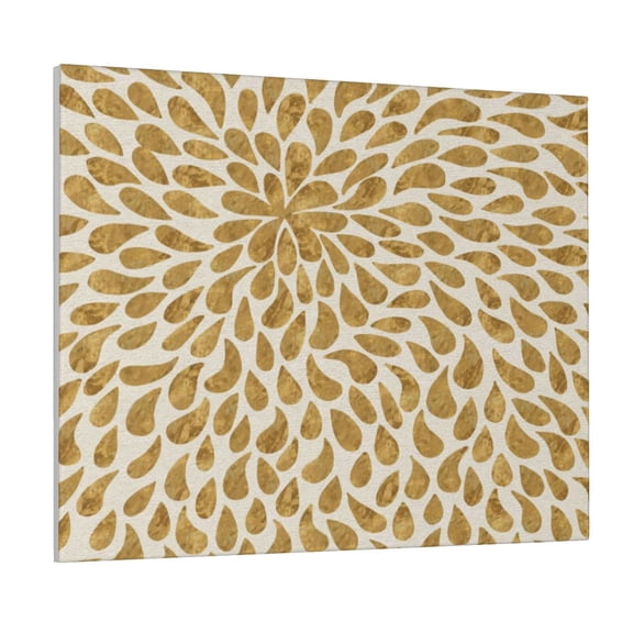 Fuzoiu Gold Drops Print Canvas Wall Art for Bathrooms,Wall Decor for Bedroom,Framed Artwork for Wall,Modern Wall Decorations Prints Picture for Kitchen Home
