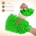 thumbnail image 5 of Chenille Microfiber Car Wash Mitts 9.8" x 7.9" Scratch Free Wash Gloves Absorbent Double Sided Plush Cleaning Drying Mitts for Car Washing Home Green, 5 of 7