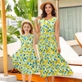 thumbnail image 4 of WRKEKC Dresses for Girls Flutter Sleeve Ombre Floral Print Pleated Fabric Waist Tie Swing Casual Summer Dress For Girls 3-10 Years, 4 of 5