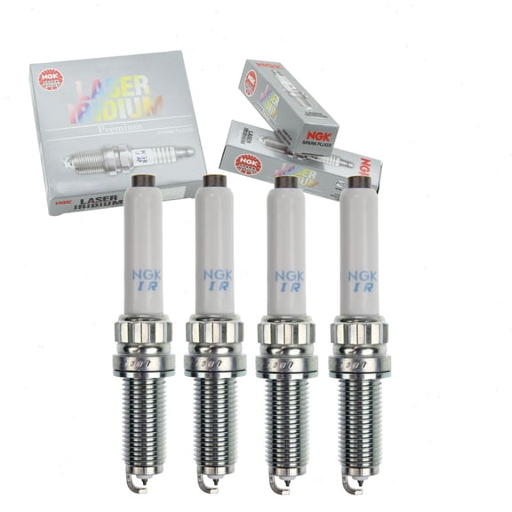 4 pc NGK Laser Iridium Spark Plugs compatible with BMW 330i xDrive 2.0L L4 2017-2019
