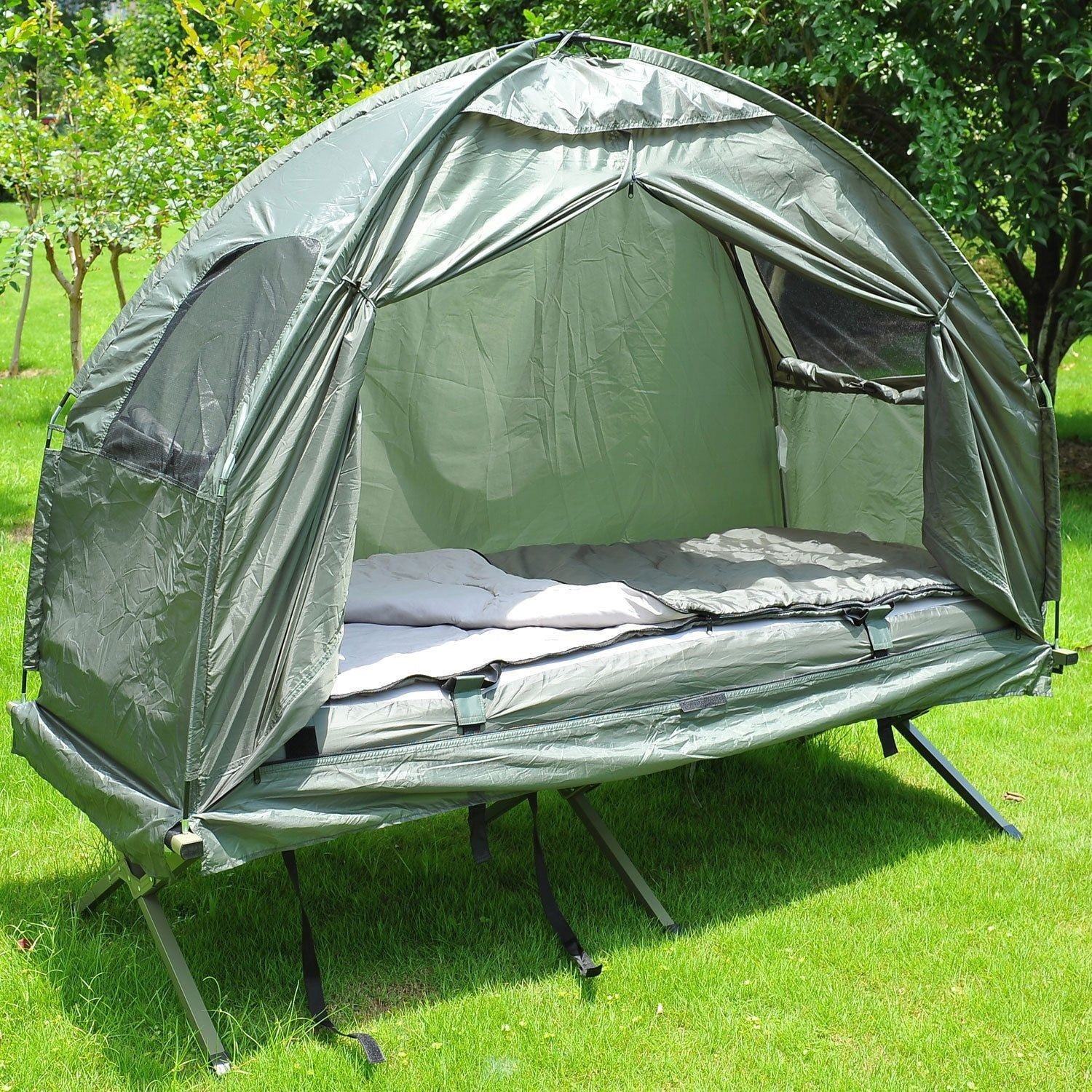 compact pop up portable folding outdoor cot