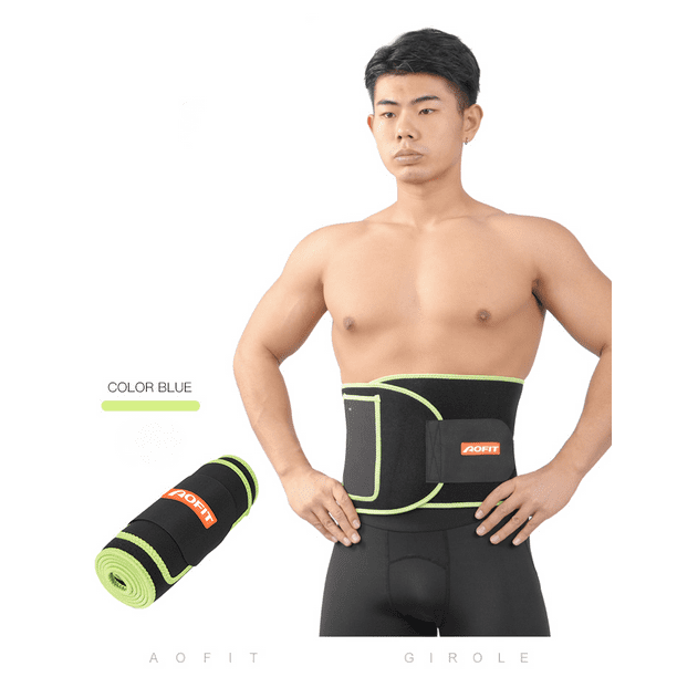 Waist Trainer Belt Back Brace Sports Slimming Body Shaper Band with Dual  Adjustable Belly for Fitness Workout, Unisex-Green-M 