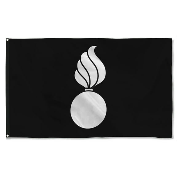 Cayyon Ordnance Corps Black And White Flag 3x5Feet Military Banner with 2 Brass Grommets