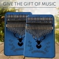 thumbnail image 4 of Piano de pulgar Kalimba de 17 teclas; Martillo de afinación, cubiertas para dedos, pegatinas para llaves y más incluidos; Regalo de Navidad, 4 of 5