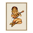 thumbnail image 5 of Kate and Laurel Sylvie Smokey Eyes Cowgirl Framed Canvas Wall Art by The Whiskey Ginger, 18x24 Natural, Cute Western Art for Wall, 5 of 7