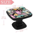 thumbnail image 4 of 4 Pcs Square Cabinet Handle Cupboard Knob Drawer Pulls Handle Cat Animal Drawer Knobs with Screws Furniture Decoration, 4 of 7
