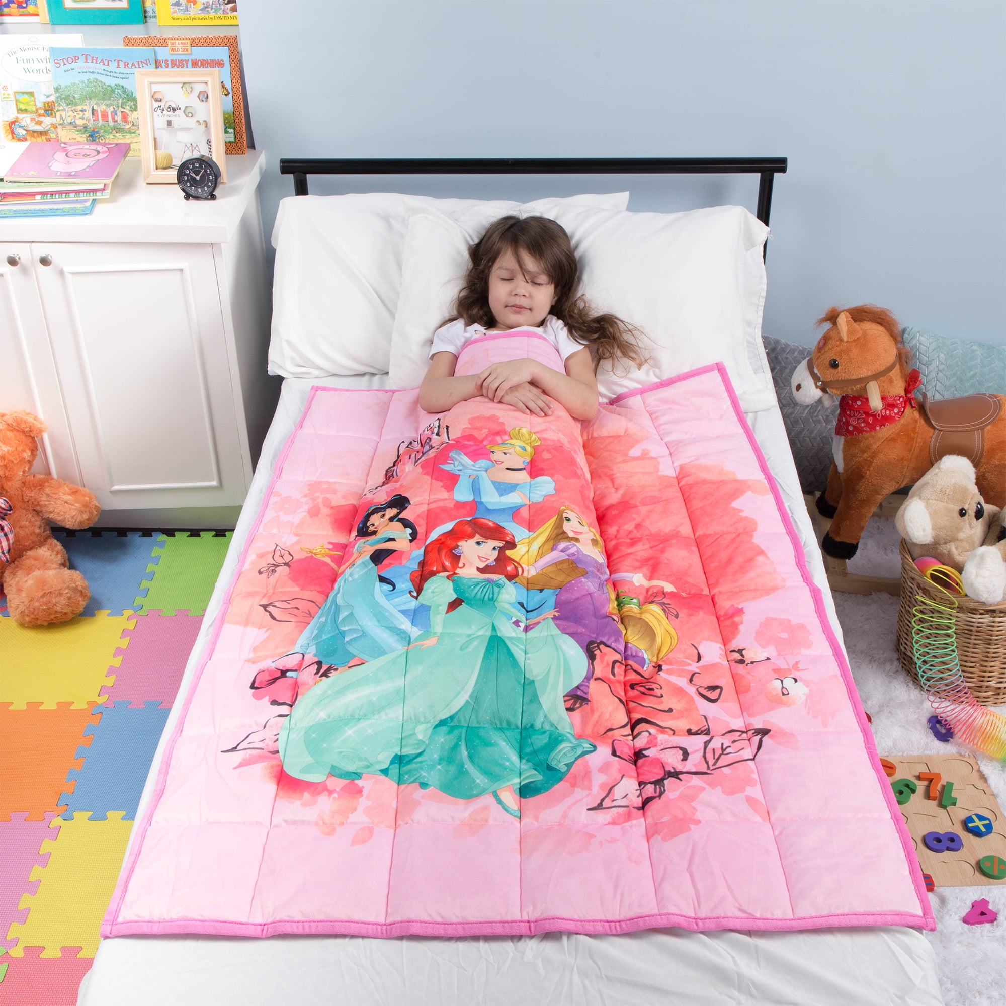 Disney Princesses Kids Weighted Blanket, Super Soft Plush
