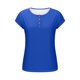 thumbnail image 2 of TaTaai 2026 Spring Summer Solid Color Short Sleeve Top for Women Round Neck Button Front Casual Blouse Basic Tee Comfy Daily Vacation Outfits Gift, 2 of 9