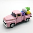 thumbnail image 2 of 5" Soft Pink Die-Cast Easter Truck Statues - Pastel Metal Pickup Car Models - Spring Baby Nursery Room Decor - Holiday Festival Party Sweet Theme Props - Cute Girl Alloy Toy Gifts - Vintage Farmhouse, 2 of 6