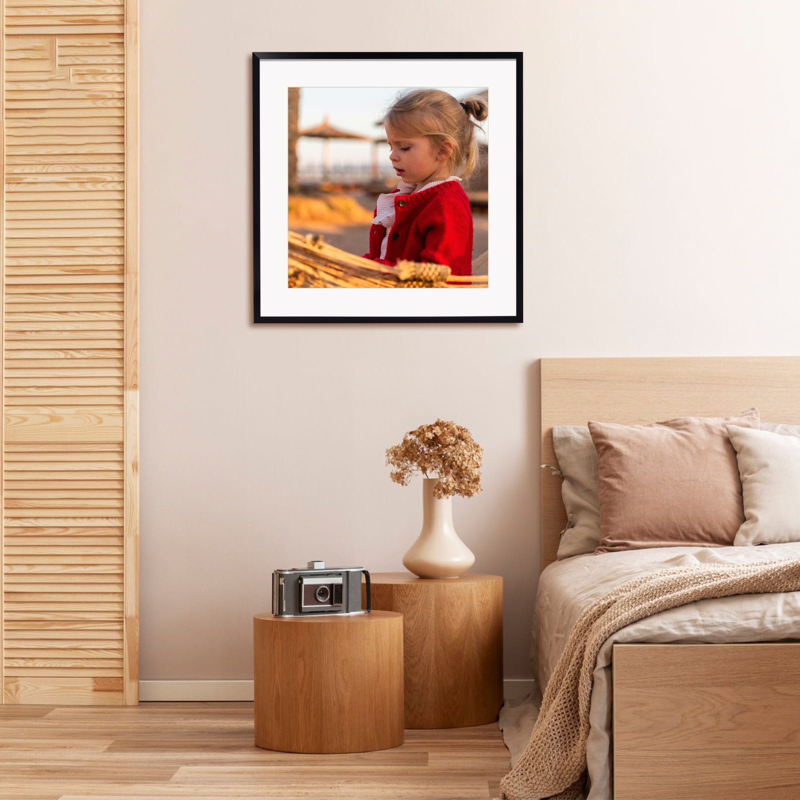 14x14 Black Picture Frame, 1 Pack - 18x18 without Mat / 14x14 with Mat