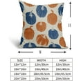 thumbnail image 4 of Blue Orange Pumpkin Fall Pillow Covers 16x16 Set of 2 Autumn Harvest Print Thanksgiving Decorative Throw Pillows Outdoor Farmhouse Cushion Case Seasonal Decor for Couch Sofa Bed, 4 of 6