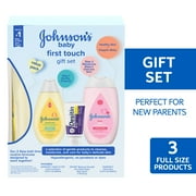 Johnson's First Touch Gift Set Baby Bath & Skin Care Products, 3 Items