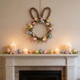 thumbnail image 5 of Easter Wreath for Front Door, Bunny Easter Door Wreaths Decorations, Farmhouse Rattan Wreath with Pastel Eggs Flowers Indoor Outdoor Home Decor Spring Wreaths for Wall Window Mantel, 5 of 9