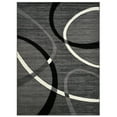 thumbnail image 2 of Allstar 8x10 Modern Accent Rug in Grey with White Abstract Overlapping Curve design (7' 6" x 10' 5"), 2 of 3