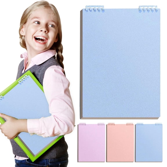 CoreLiving A5 Top Bound Spiral Notebook Thick Plastic Hardcover Journal 8mm Ruled Paper 60 Sheets 120 Pages for Writing Notepad Work Office Supplies
