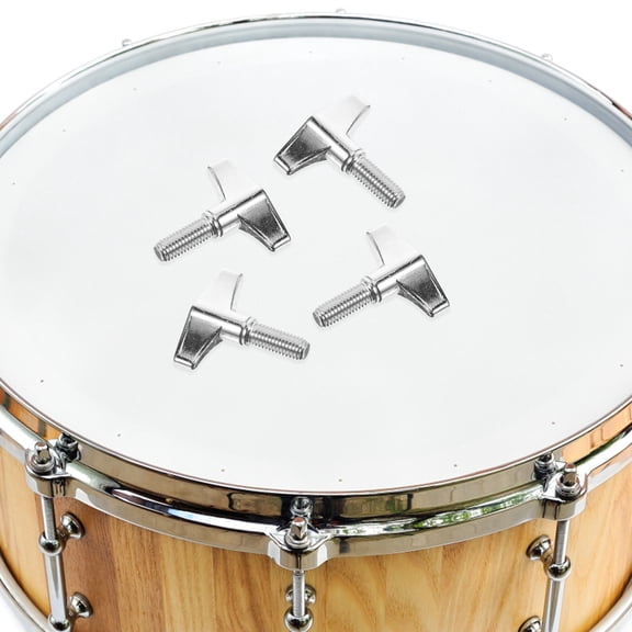 STRANDCHIC Cymbal Tools Wing Nuts Plated Silver Metal for Repair Durable and Adjustable 4Pcs