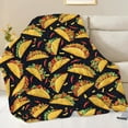 thumbnail image 5 of Taco Blanket for Women Girls, Taco Lovers Flannel Throw Blanket, Cozy Fleece Soft Stuff Food Blankets Gift for Kids Couch Sofa Bed 80" x 60", 5 of 7