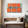 thumbnail image 3 of Elephant Stock Dream Believe Achieve Typography Wall Art - Horizontal Multi Panel Canvas - Living Room Wall Decor - Inspirational And Typography Multi Panel - Beige And Orange Decor - 45" x 28", 3 of 8