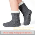 thumbnail image 4 of cosyone1997 Women's Fuzzy Slipper Socks with Grips, Thermal Sherpa Fleece Lined, Winter Warm Cabin Foot Warmers Non-Slip Grippers, Fluffy Cozy  Gifts, 4 of 7
