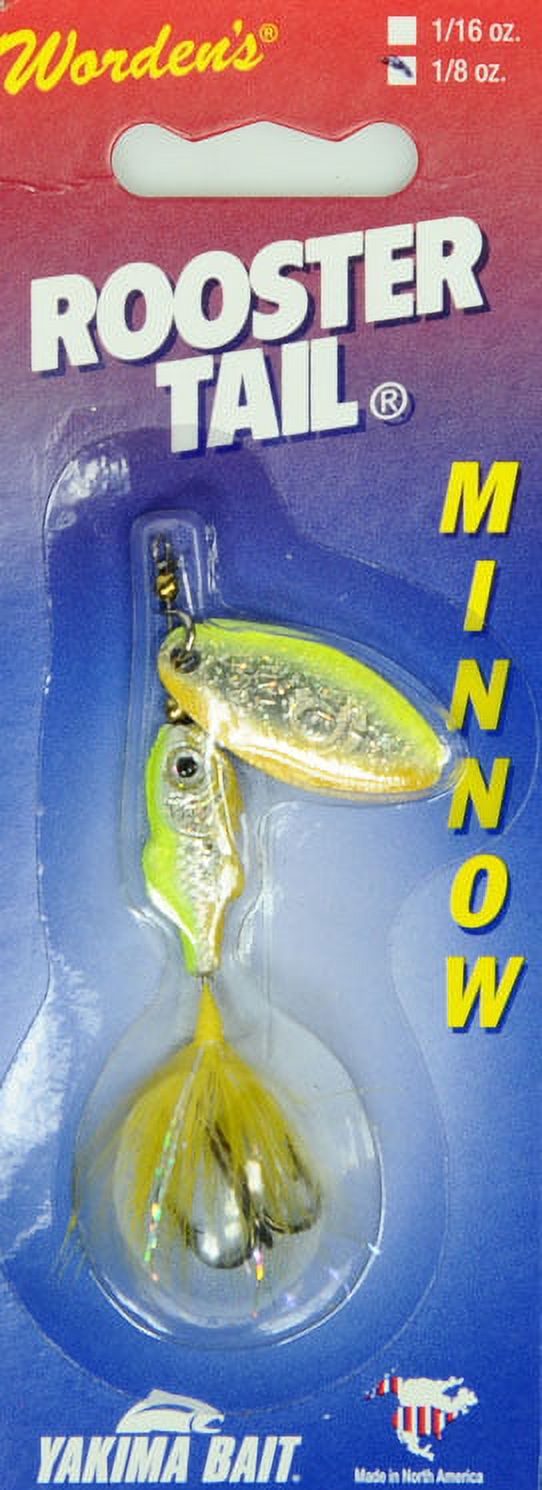 Rooster Tail Minnow, Chartreuse Shimmer