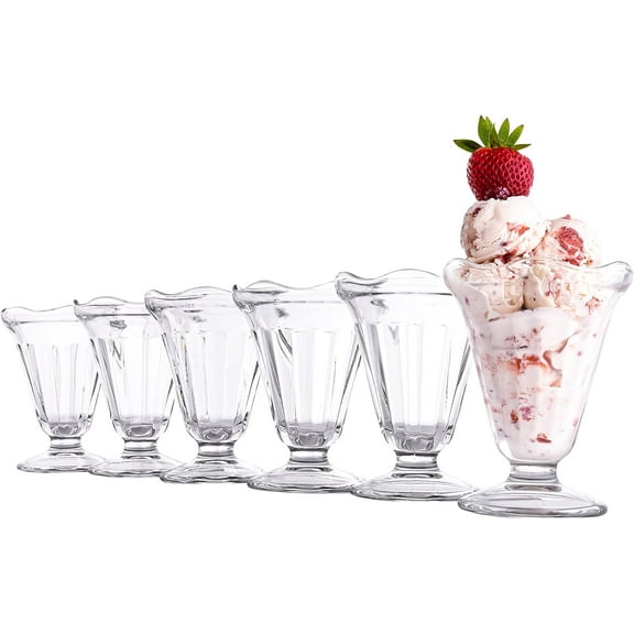 Vikko 7.5 oz Durable Milkshake Glasses (Set of 6)