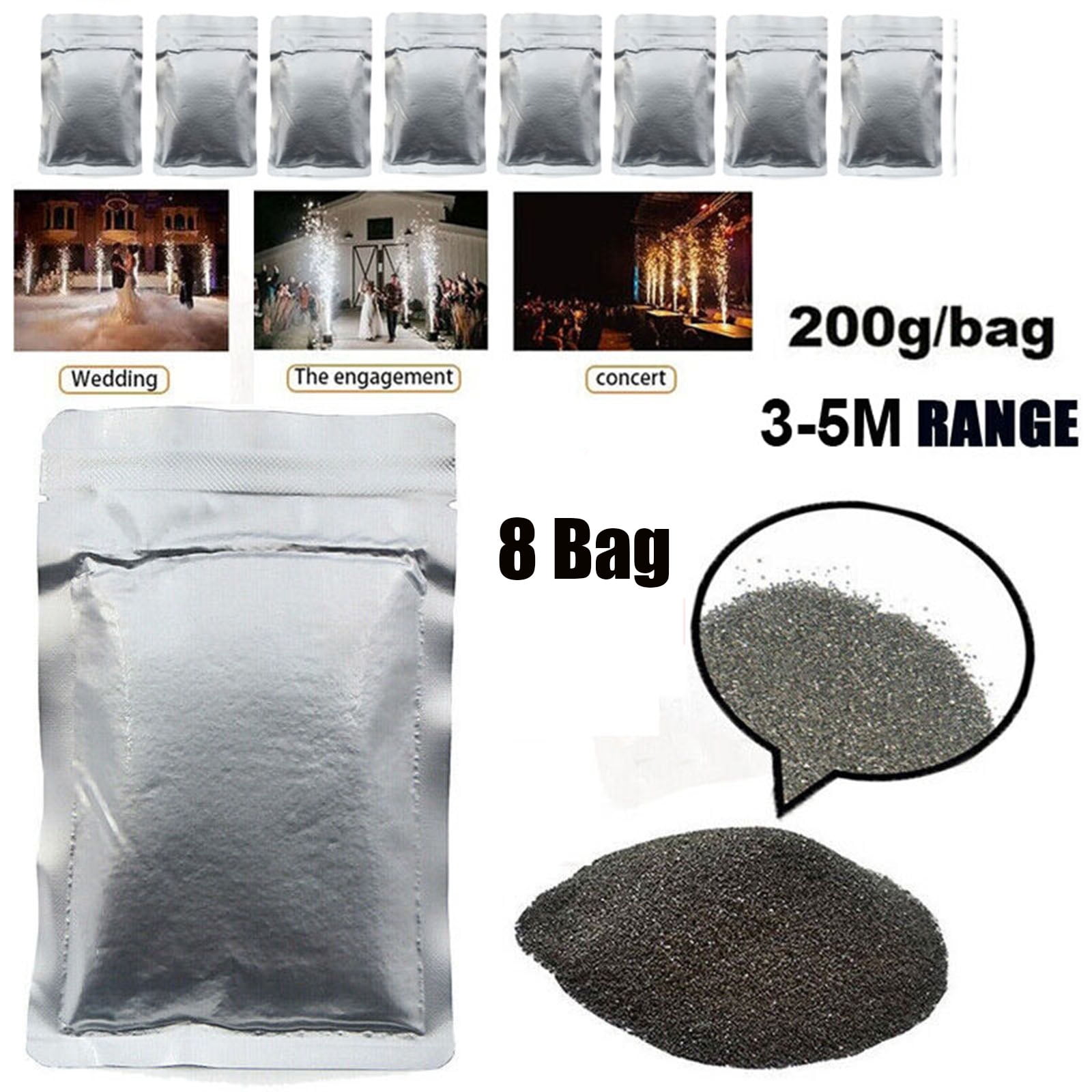 GRANULI PER COLD Spark Machine 4X Polvere Titanium Sparks Confezione Da - Foto 3