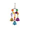 thumbnail image 4 of 6 Pcs Bird Parrot Toys, Bird Swing Toy Colorful Chewing Hanging Hammock Swing Simple Bell Small String Bird Toys For Parrots, Conure, 4 of 7