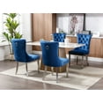 thumbnail image 6 of Rhomtree Velvet Button Tufted Dining Side Chairs, Blue (Set of 2), 6 of 9