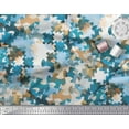 thumbnail image 2 of Soimoi Polyester Crepe Fabric Two Tone Camouflage Print Sewing Fabric Yard 52 Inch Wide, 2 of 3