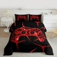 thumbnail image 2 of Homewish Red Gamer 3 Pieces Queen Comforter Set for Teens Boys Girls,Video Game Ultra Soft Bedding Sets,Abstract Geometric Bedding Comforter Set Breathable,Breathable Home Decor,Reversible, 2 of 8