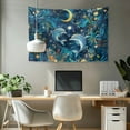 thumbnail image 2 of SEANATIVE Floral Dolphin Tapestry Aesthetic Wall Tapestry 36 x 24 Inches Tapestry Wall Hanging Compact Tapestry for Home Decor Wall Tapestry Living Room Hanging Tapestry, 2 of 6
