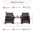 thumbnail image 5 of NUOBELL Adjustable Dumbbells Pair 5-80 lbs : the Adjustable Dumbbell Set to Replace 16 Sets of Dumbbells. Add Nuobell Dumbbells 80lb and Free Weights to Your Home Gym. Just Twist the Handle to Adjust, 5 of 7