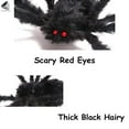 thumbnail image 5 of PULLIMORE Giant Spider Halloween Decorations 5 ft Scary Black Hairy Fake Spider Props for Outdoor Party Haunted House Decor, 5 of 9