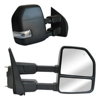 WLLW Towing Mirrors for Ford F250 F350 F450 F-550 Super Duty 2017 2018 2019 2020 With Power, Heated, Temperature Sensor, Turn Signal Light, Spot Auxiliary Lamp Pickup Truck