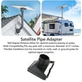 thumbnail image 4 of Satellite Pole Mount Plate, 360 Degree Rotating Satellite Pipe Adapter Secure Fixation  for Ground Pole Grey,Black,White, 4 of 7