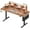 Rustic, variant on Furologee Electric Standing Desk, Sit to Stand Up Computer Desk with Storage Bag, Height Adjustable, Memory Presets for Home Office Gaming Workstations, 55 inch Study Table, Rustic Brown