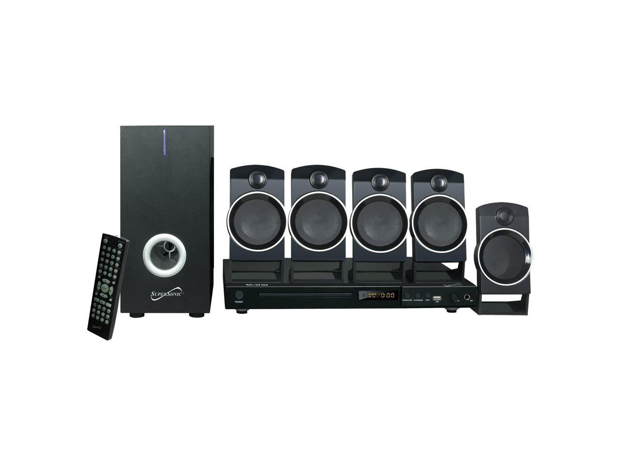 SUPERSONIC SC-37HT 5.1 Channel Dvd Home Theater System With USB Input & Karaoke Function - image 3 of 13