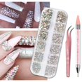 thumbnail image 2 of Juego De Joyas De Arte De Uñas De Fondo Plano Diamante Sinfonía En Forma De AB Diamantes De Imitación Decoración Vidrio Taladro Caja De Clavos, 2 of 4