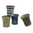 thumbnail image 3 of Japanese Colorful Abstract Art Natural Glazed Porcelain 5oz Coffee Tea Cups Set, 3 of 5