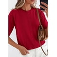 thumbnail image 6 of PRETTYGARDEN Women Spring Short Sleeve Cardigan Sweaters Button Down Knit Shirt Blouse Dressy Casual Tops Summer Outfits, 6 of 8